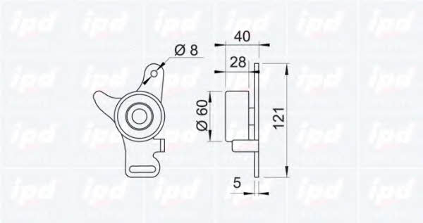 IPD 14-0595 Tensioner pulley, timing belt 140595