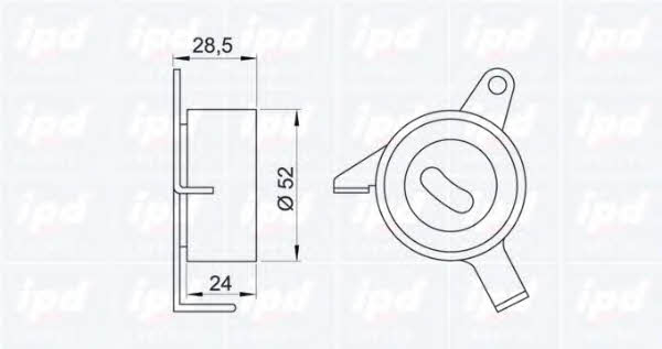 IPD 14-0625 Tensioner pulley, timing belt 140625