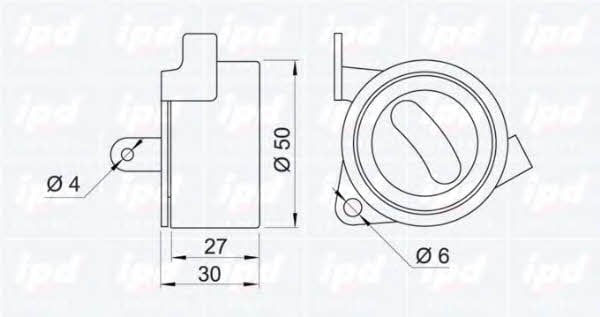 IPD 14-0628 Tensioner pulley, timing belt 140628