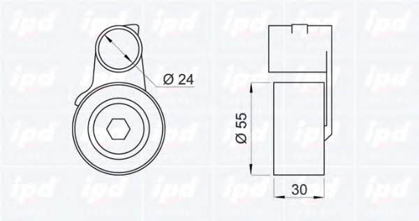 IPD 14-0638 Tensioner pulley, timing belt 140638