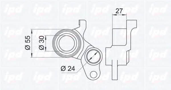 IPD 14-0639 Tensioner pulley, timing belt 140639