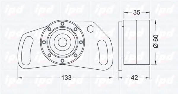 IPD 14-0641 Tensioner pulley, timing belt 140641