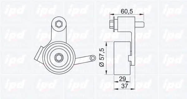 IPD 14-0666 Tensioner pulley, timing belt 140666