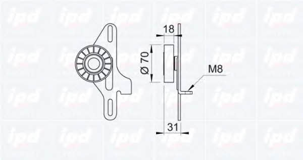 IPD 14-0667 V-ribbed belt tensioner (drive) roller 140667