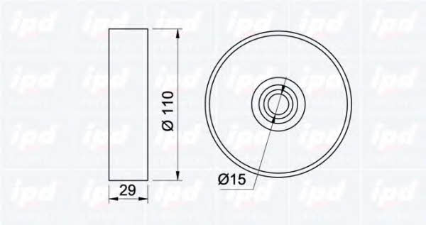IPD 14-0689 V-ribbed belt tensioner (drive) roller 140689