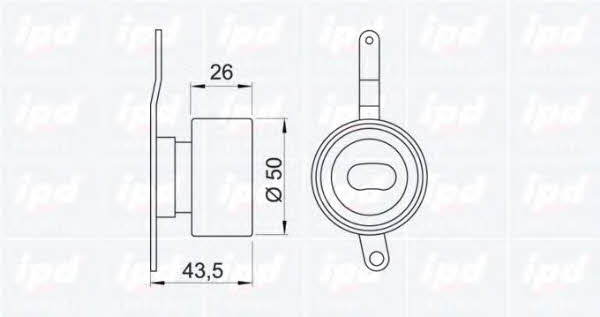 IPD 14-0702 Tensioner pulley, timing belt 140702