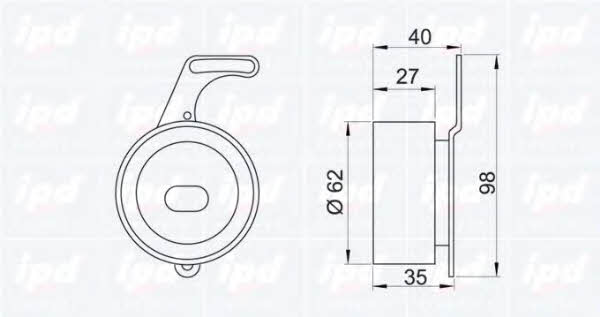 IPD 14-0704 Tensioner pulley, timing belt 140704