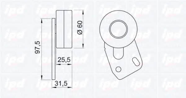 IPD 14-0706 Tensioner pulley, timing belt 140706