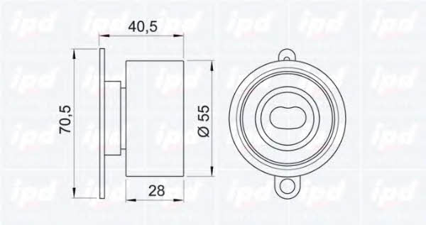 IPD 14-0707 Tensioner pulley, timing belt 140707
