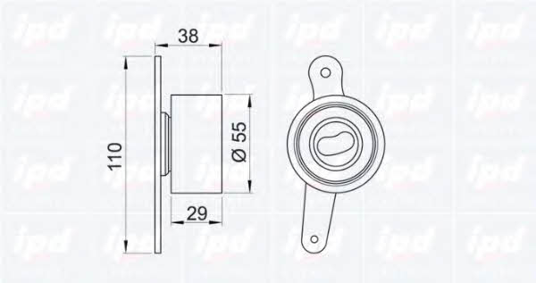 IPD 14-0708 Tensioner pulley, timing belt 140708