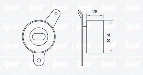 IPD 14-0710 Tensioner pulley, timing belt 140710