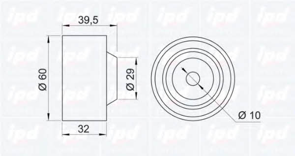 IPD 14-0720 Tensioner pulley, timing belt 140720
