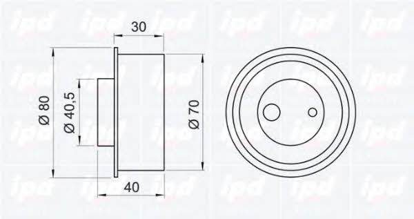IPD 14-0722 Tensioner pulley, timing belt 140722