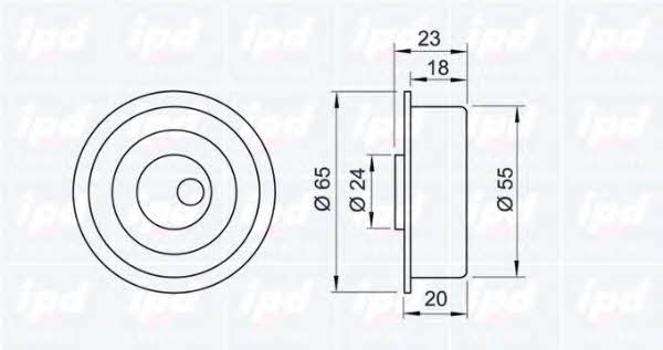 IPD 14-0724 Tensioner pulley, timing belt 140724