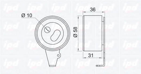 IPD 14-0745 Tensioner pulley, timing belt 140745