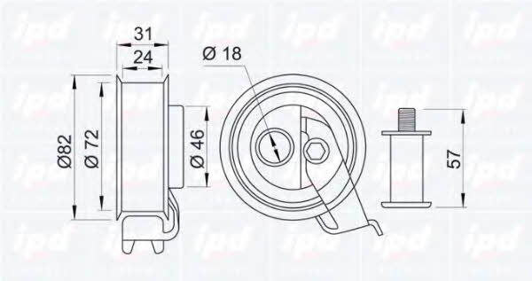 IPD 14-0748 Tensioner pulley, timing belt 140748