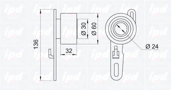 IPD 14-0782 Tensioner pulley, timing belt 140782
