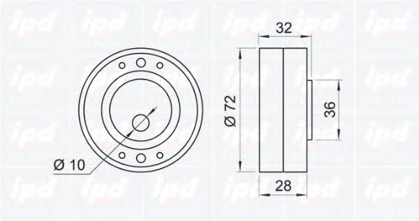 IPD 14-0783 Tensioner pulley, timing belt 140783