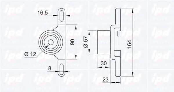 IPD 14-0784 Tensioner pulley, timing belt 140784