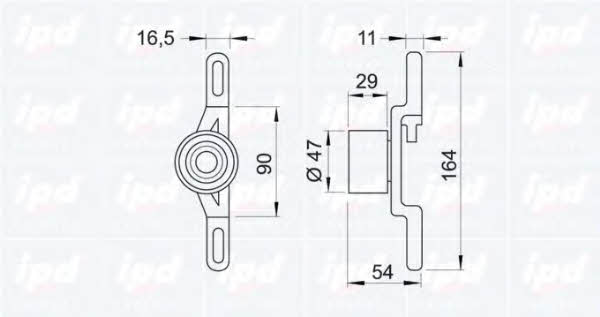 IPD 14-0785 Tensioner pulley, timing belt 140785