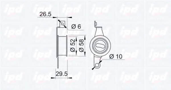 IPD 14-0787 Tensioner pulley, timing belt 140787