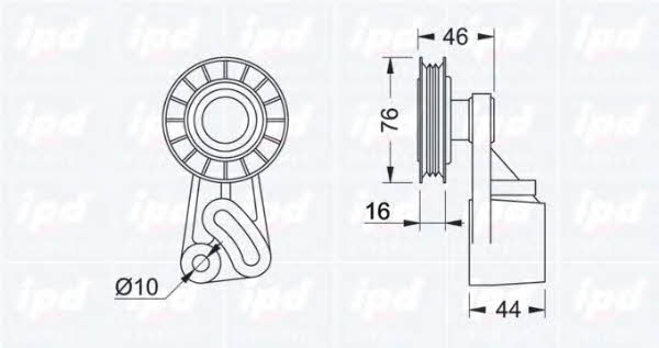 IPD 14-0793 V-ribbed belt tensioner (drive) roller 140793