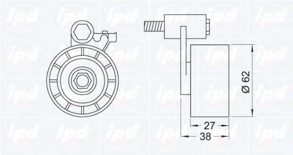 IPD 14-0797 Tensioner pulley, timing belt 140797