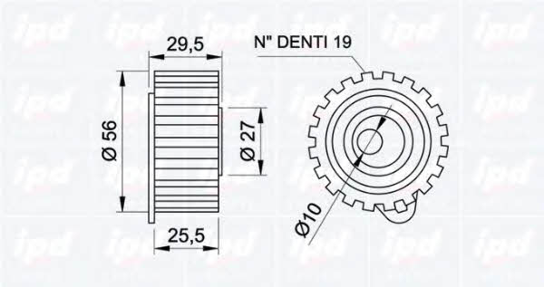 IPD 14-0798 Tensioner pulley, timing belt 140798