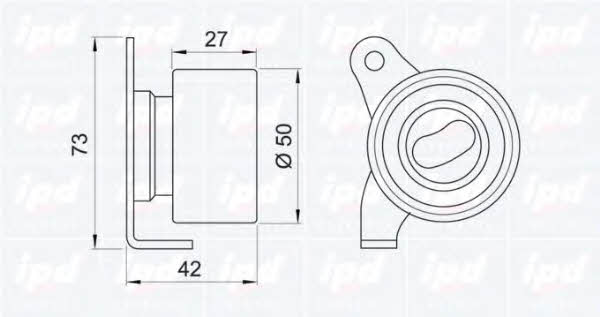 IPD 14-0805 Tensioner pulley, timing belt 140805