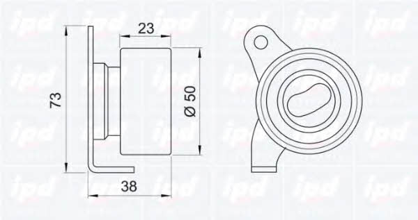 IPD 14-0807 Tensioner pulley, timing belt 140807