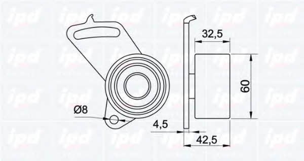 IPD 14-0811 Tensioner pulley, timing belt 140811