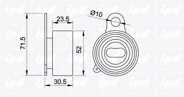 IPD 14-0813 Tensioner pulley, timing belt 140813