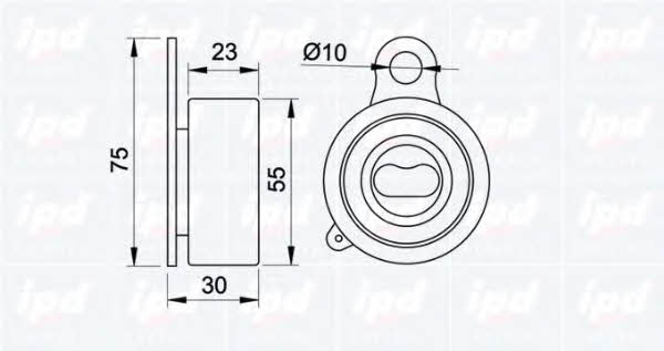 IPD 14-0814 Tensioner pulley, timing belt 140814