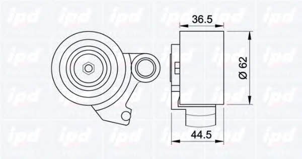 IPD 14-0818 Tensioner pulley, timing belt 140818