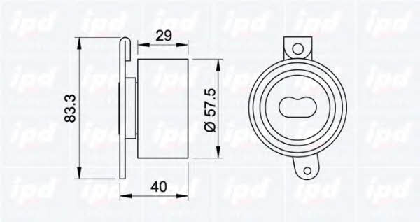 IPD 14-0820 Tensioner pulley, timing belt 140820