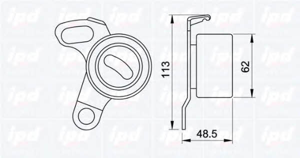 IPD 14-0824 Tensioner pulley, timing belt 140824