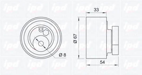 IPD 14-0828 Tensioner pulley, timing belt 140828