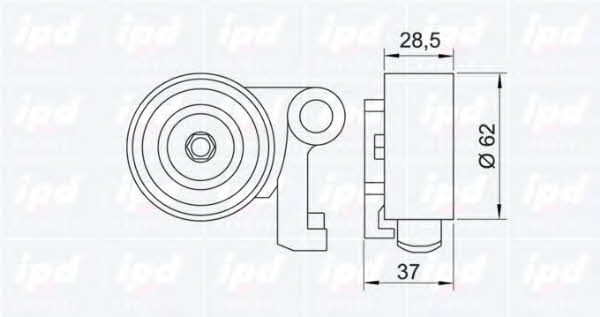 IPD 14-0837 Tensioner pulley, timing belt 140837
