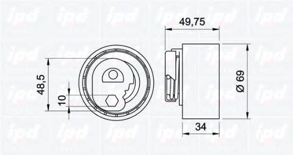 IPD 14-0847 Tensioner pulley, timing belt 140847
