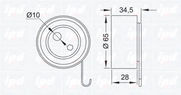 IPD 14-0872 Tensioner pulley, timing belt 140872