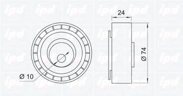 IPD 14-0881 Tensioner pulley, timing belt 140881