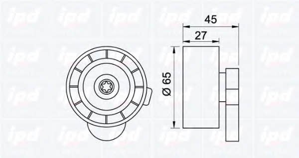 IPD 14-0899 V-ribbed belt tensioner (drive) roller 140899