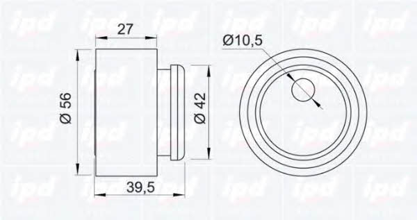 IPD 14-0907 Tensioner pulley, timing belt 140907