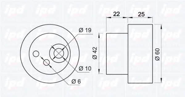 IPD 14-0909 Tensioner pulley, timing belt 140909