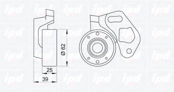 IPD 14-0917 Tensioner pulley, timing belt 140917