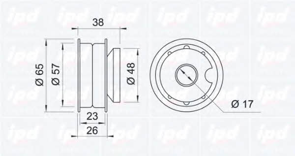 IPD 14-0926 Tensioner pulley, timing belt 140926