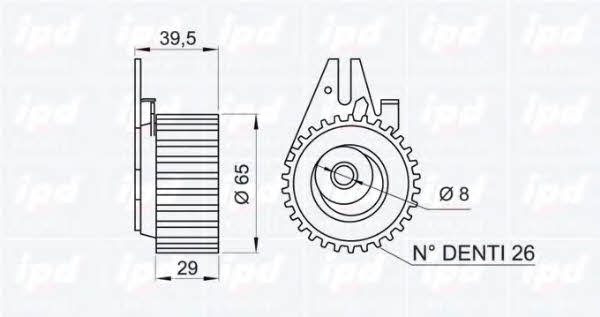 IPD 14-0928 Tensioner pulley, timing belt 140928