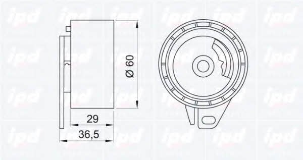 IPD 14-0929 Tensioner pulley, timing belt 140929
