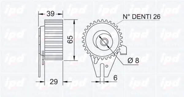 IPD 14-0932 Tensioner pulley, timing belt 140932