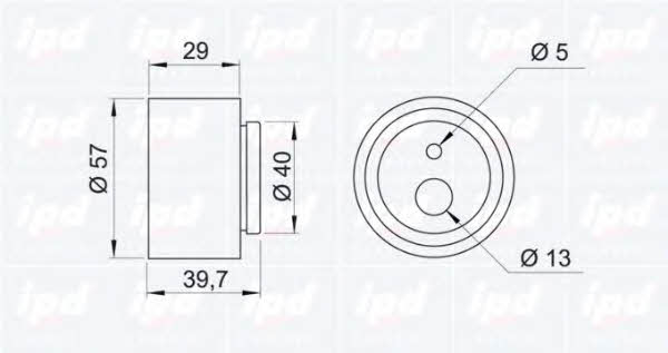 IPD 14-0933 Tensioner pulley, timing belt 140933